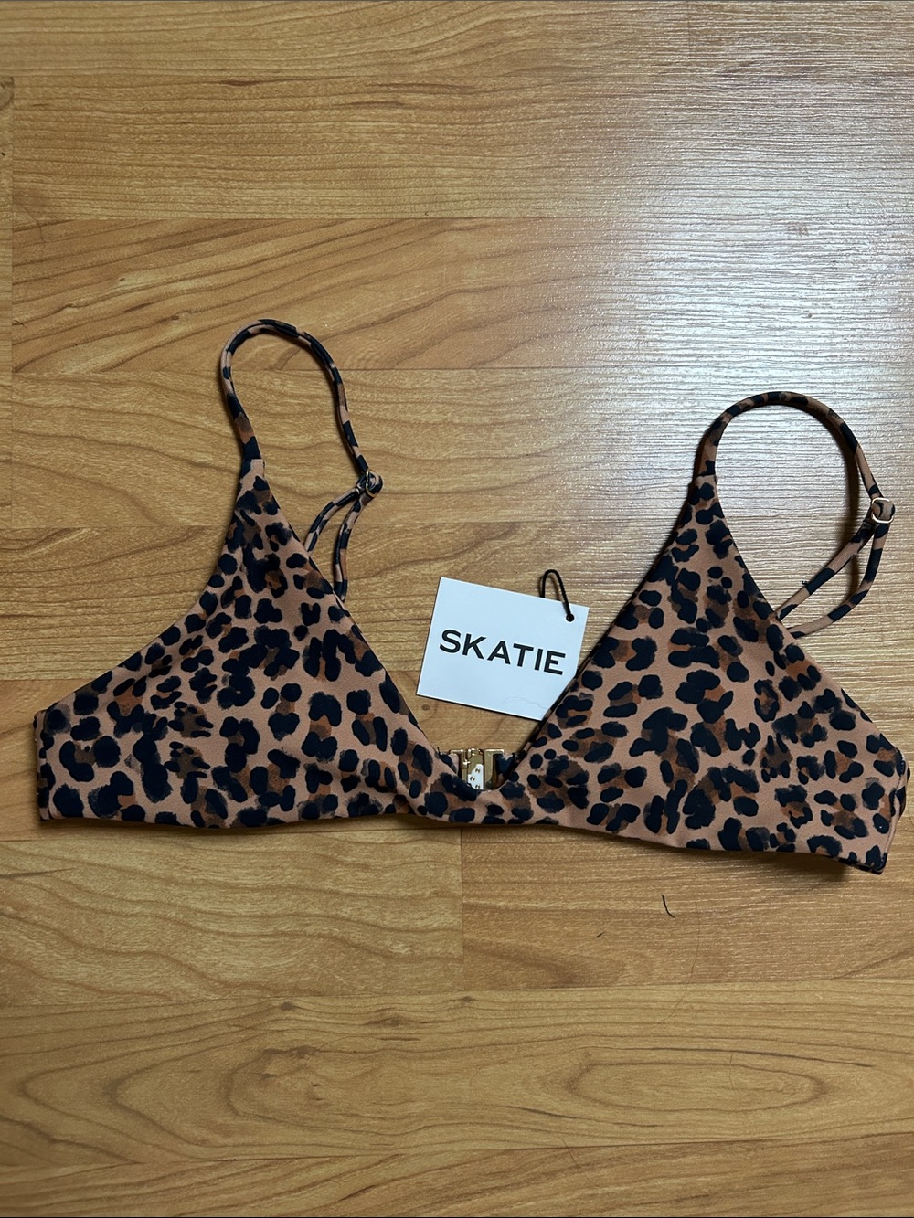 Skatie Leopard-Print Bikini Top